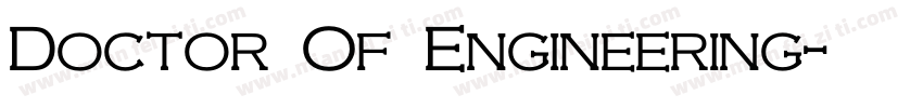 Doctor Of Engineering字体转换